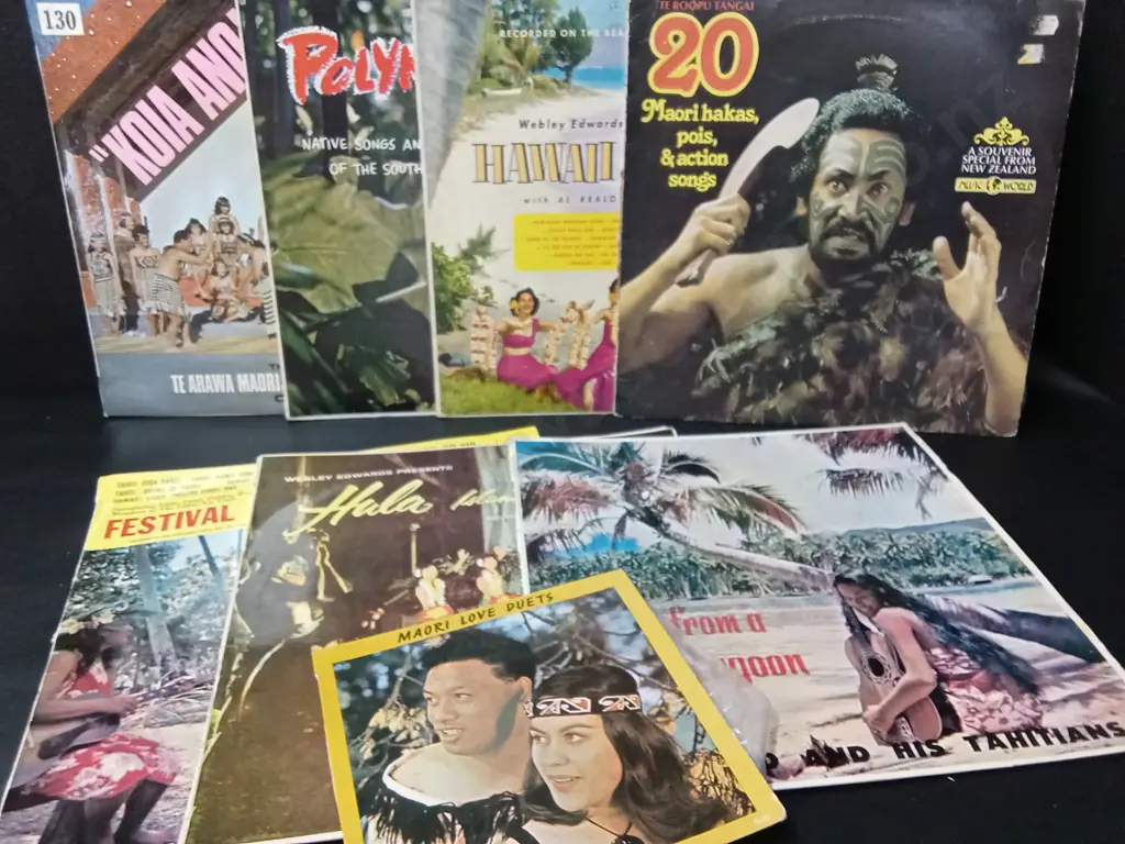 8 MĀORI / POLYNESIAN VINYL RECORDS Image 1++