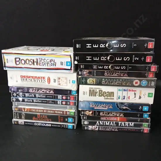 BOX OF DVDS