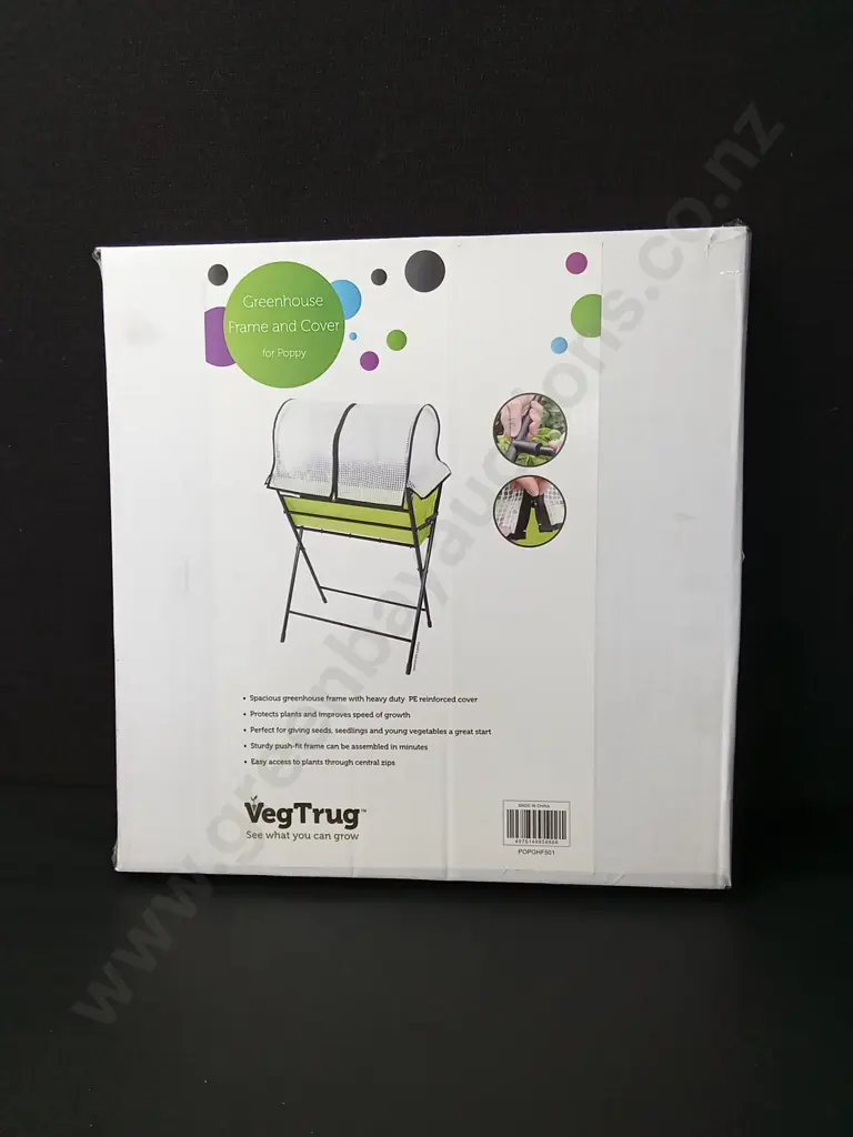 VEGTRUG GREENHOUSE FRAME AND COVER FOR POPPY Image 1++