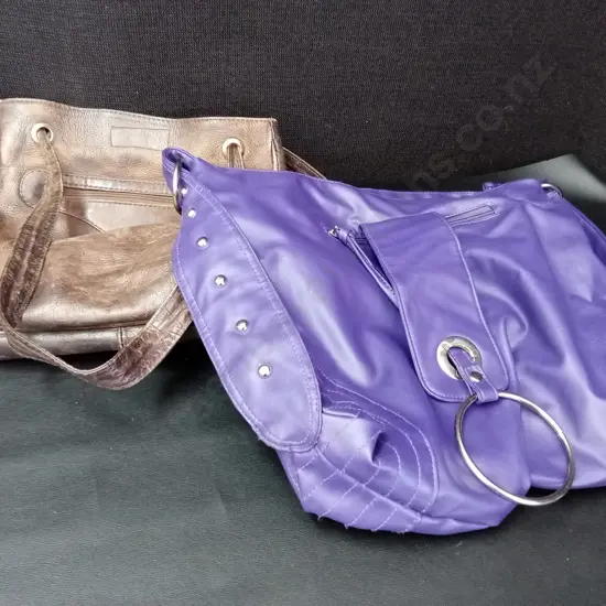 2 PURSES, 1 GENUINE LEATHER