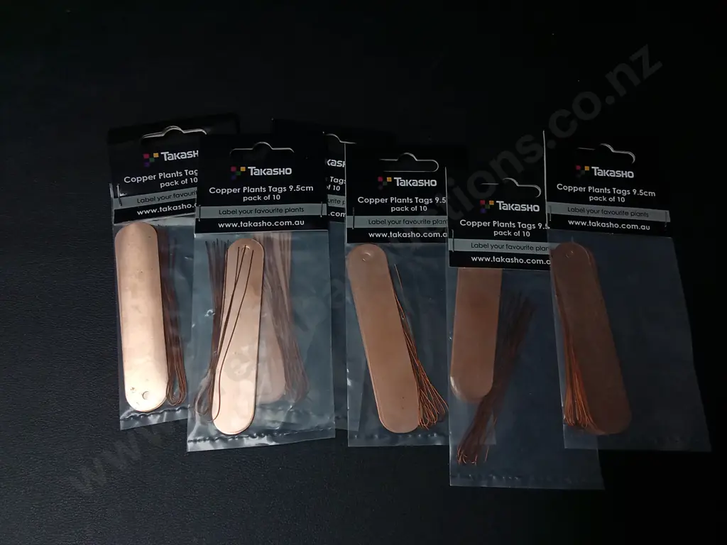6 TAKASHO COPPER PLANT TAGS 10 PACK Image 1++