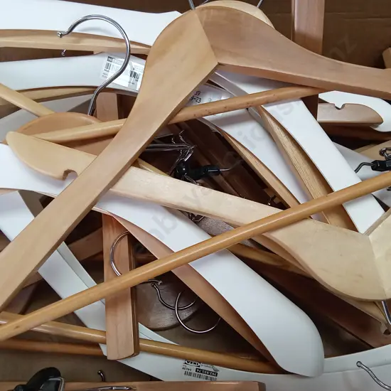 BOX OF IKEA COATHANGERS