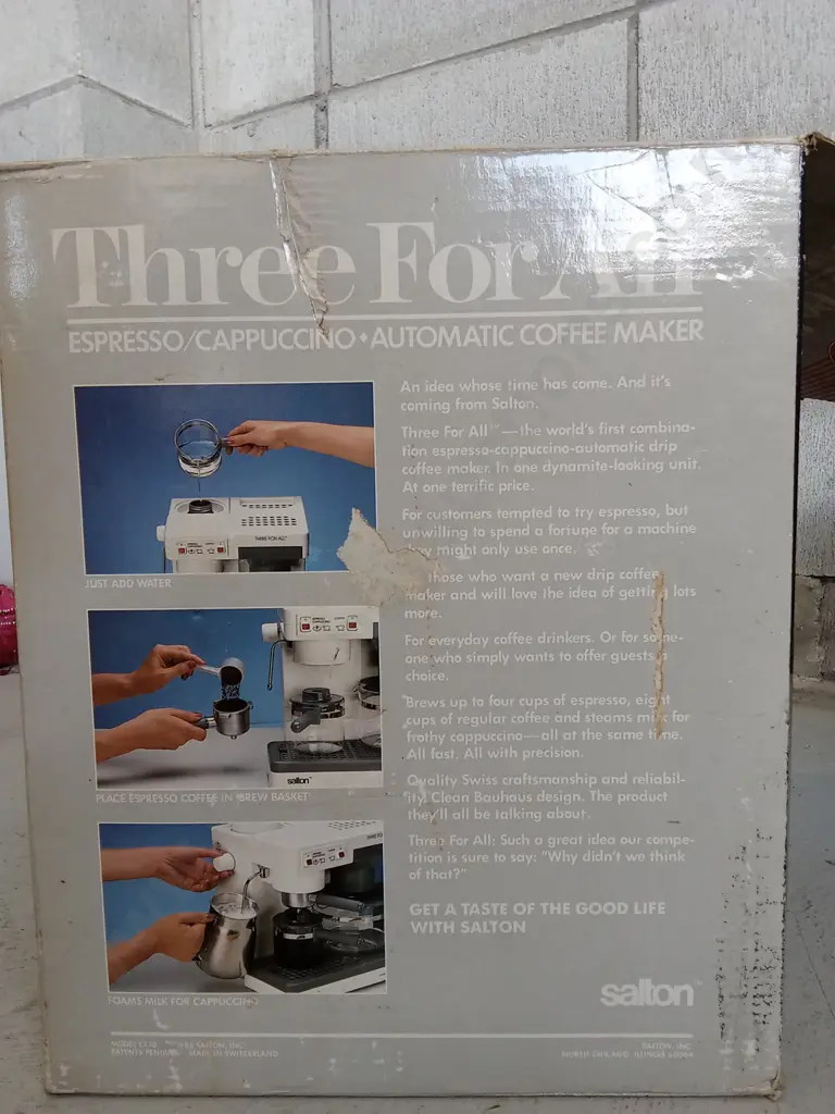 THREE FOR ALL AUTO COFFEE MAKER Image 1++