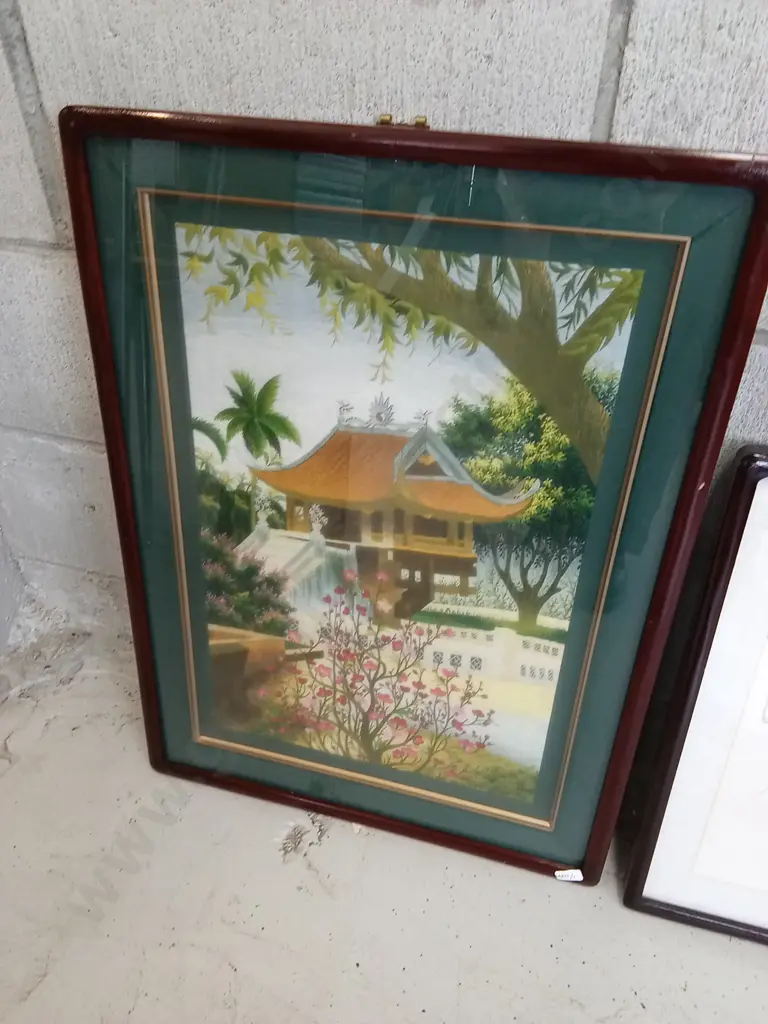 3 FRAMED PIECES OF ART LARGEST 94CM X 50CM Image 1++