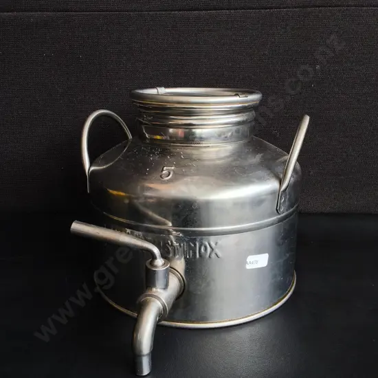 5 LITER SANSONE STAINLESS STEEL FUSTI MADE IN ITALY, H 21 CM