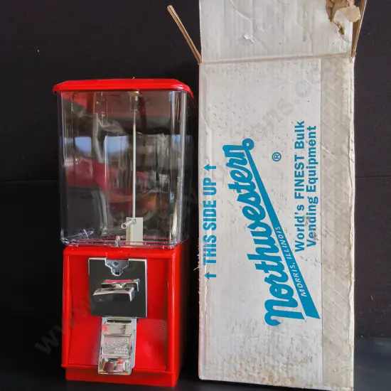 BRAND NEW NORTHWESTERN SUPER 60 BULK VENDING MACHINE, BOXED, INCLUDES KEY