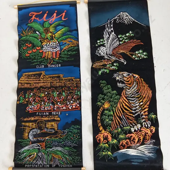 FIJI ART SCROLLS, 83CM X 33CM