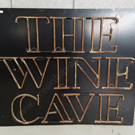LED "THE WINE CAVE" SIGN (UNTESTED), 100CM X 83CM