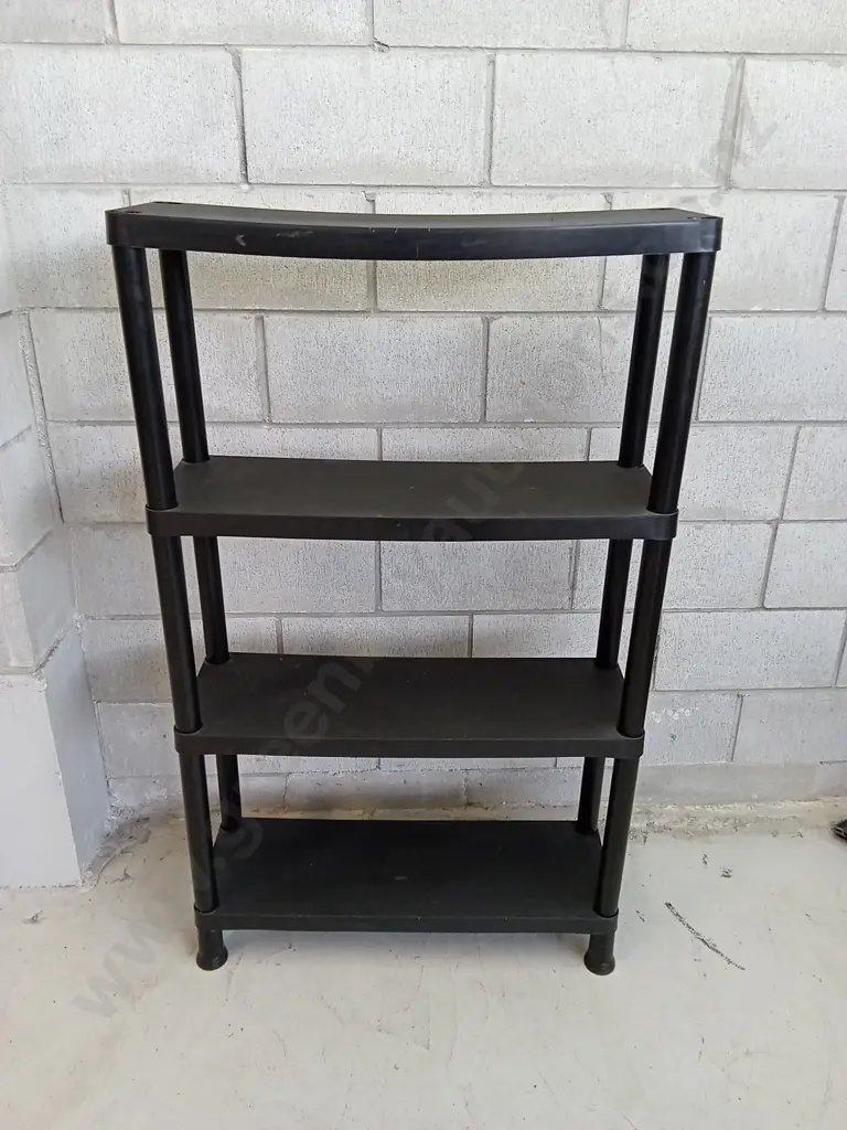 PLASTIC FREE STANDING SHELVES H 129CM X W 76CM X D 26CM Image 1++