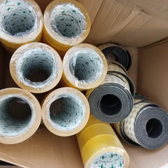 BOX OF ASSORTED TAPE