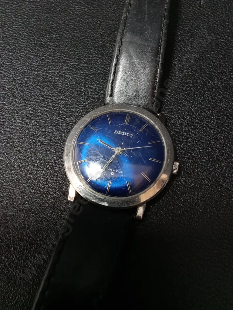 VINTAGE SEIKO BLUE FACE CHARIOT SERIES WATCH Image 1++