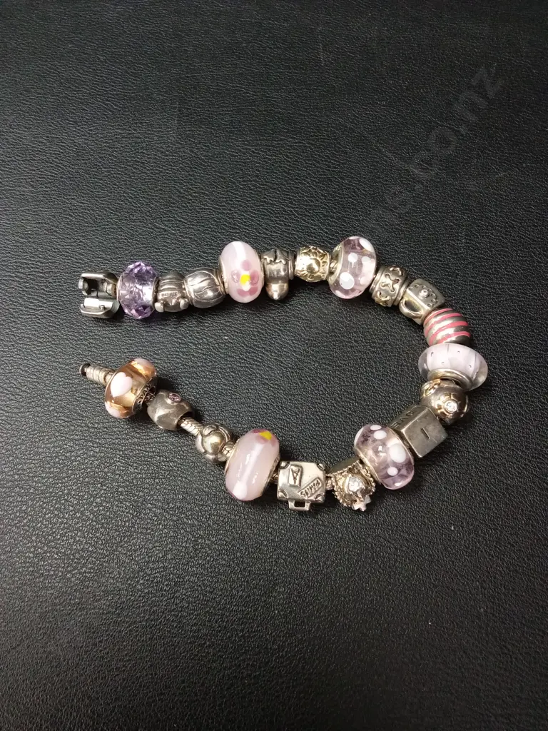VINTAGE PANDORA CHARM BRACELET Image 1++
