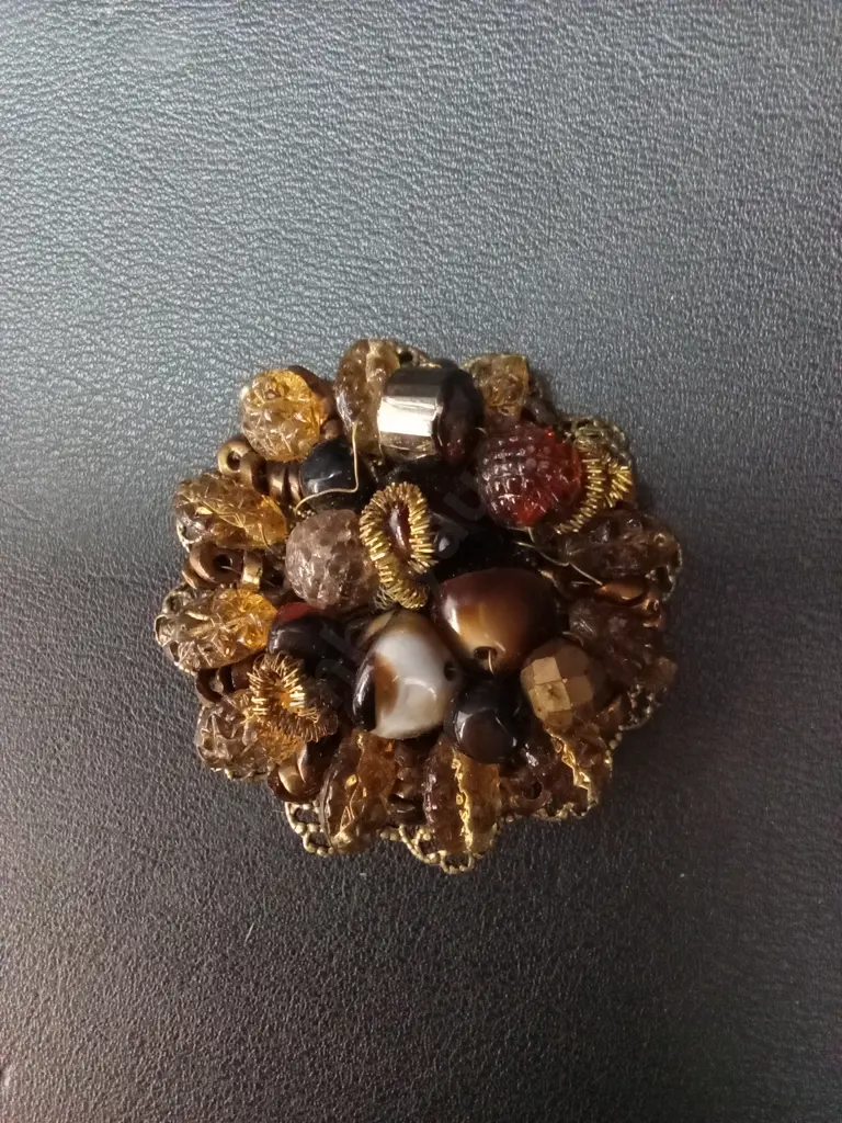 VINTAGE 70'S KRAMER BROOCH 5.5CM Image 1++