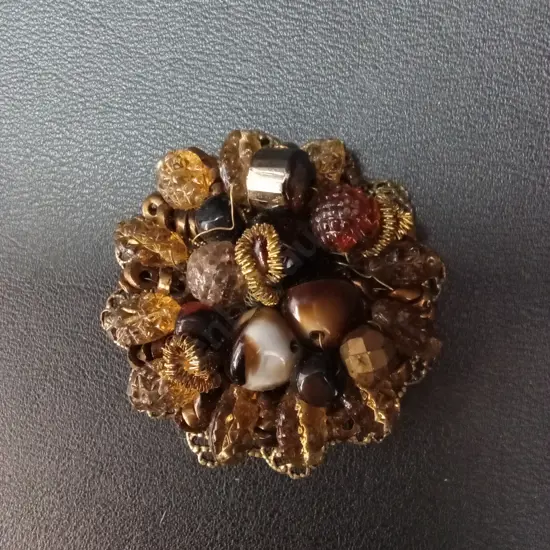 VINTAGE 70'S KRAMER BROOCH 5.5CM