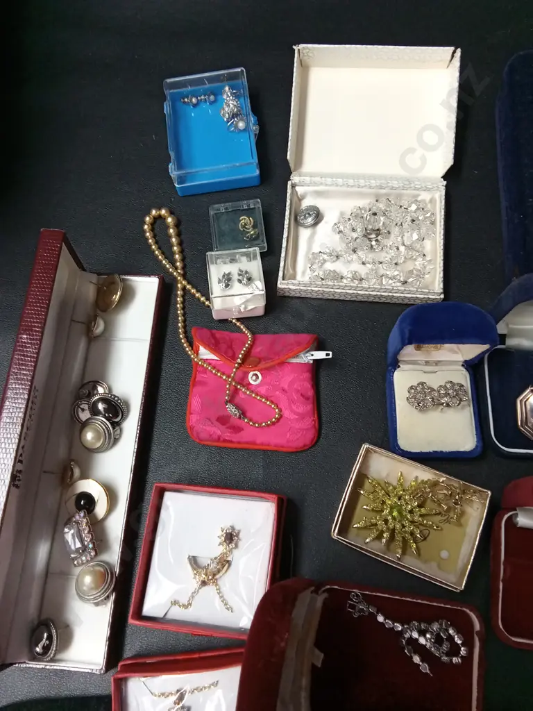 COLLECTION OF VINTAGE JEWELLERY IN BOXES Image 1++
