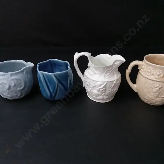 4 CERAMIC JUGS / CUPS TALLEST H10CM
