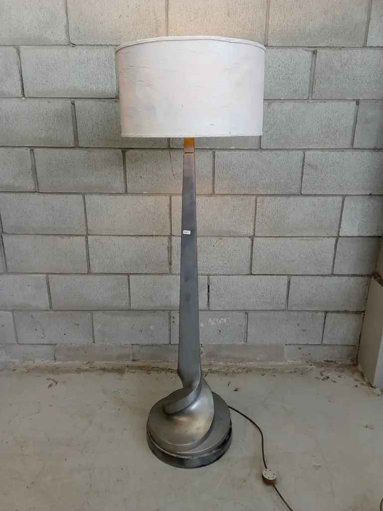 WORKING VINTAGE SCULPTURAL SWIRL FLOOR LAMP, H 144CM Image 1++