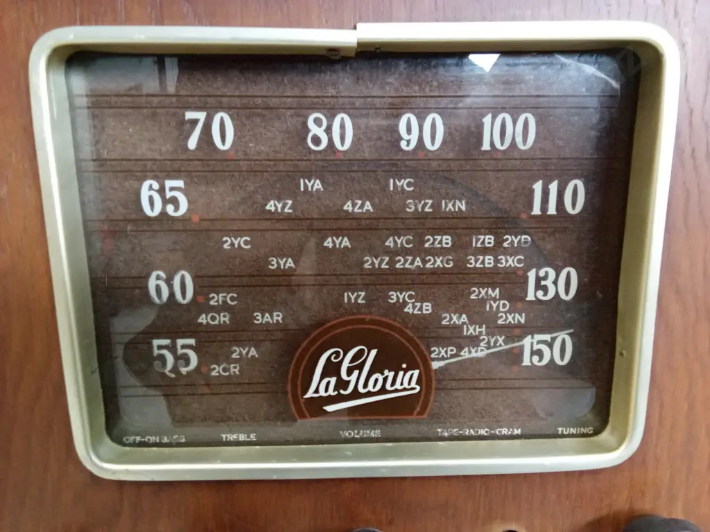 EARLY 1950's LA GLORIA RECORDERGRAM, RECORD PLAYER AND COLLARO TAPE RECORDER (UNTESTED), H88CM X W94CM X D49CM Image 1++