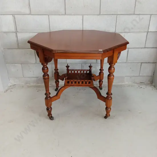 VINTAGE VICTORIAN STYLE CENTRE TABLE, H 75CM X W 86CM X D 86CM