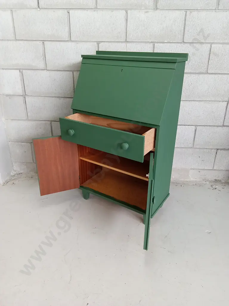 VINTAGE DROP-DOWN WRITING DESK, H 106CM X W 64CM X D 60CM Image 1++