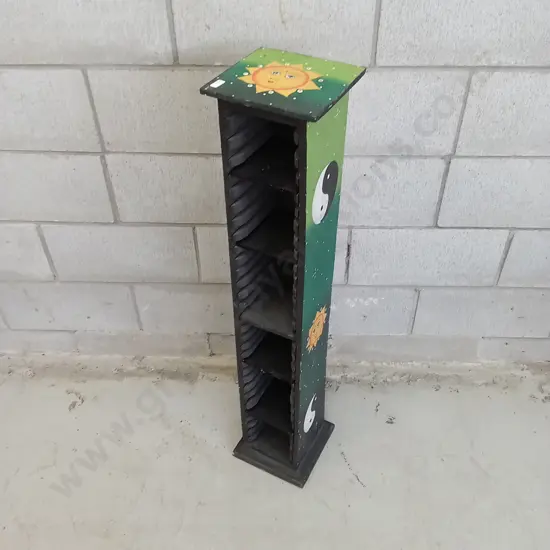 HAND PAINTED CD STAND, H 100CM