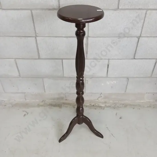DARK WOOD PLANT STAND, H 100CM