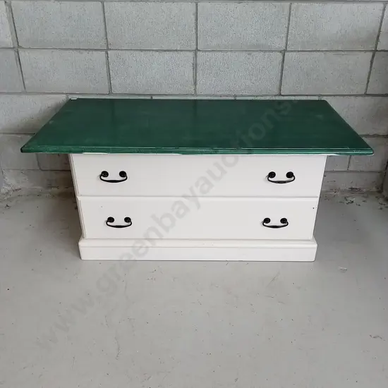 REFURBISHED SET OF DRAWERS, H 51CM X W 118CM X D 59CM