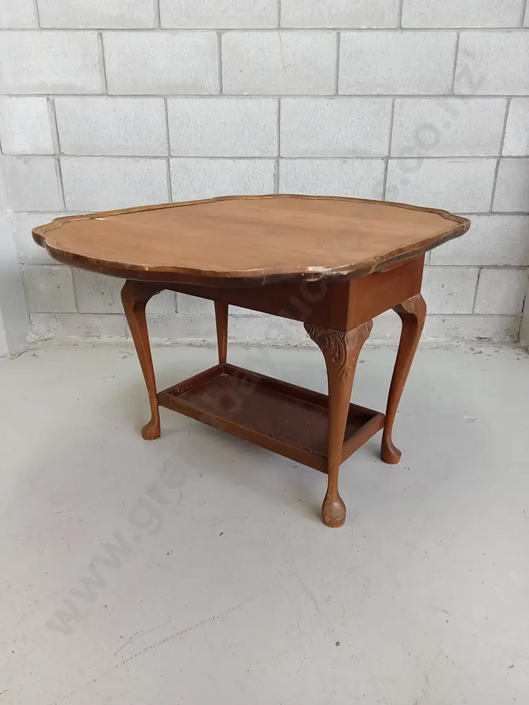 VINTAGE WOODEN DROP LEAF TABLE, H 62CM X W 80CM X D 102CM Image 1++