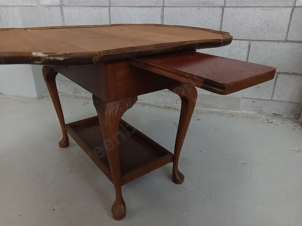 VINTAGE WOODEN DROP LEAF TABLE, H 62CM X W 80CM X D 102CM Image 1++
