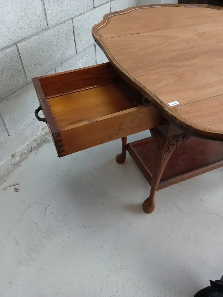 VINTAGE WOODEN DROP LEAF TABLE, H 62CM X W 80CM X D 102CM Image 1++