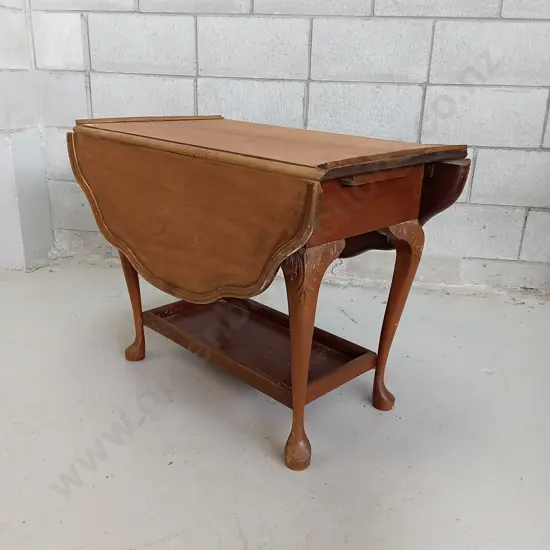 VINTAGE WOODEN DROP LEAF TABLE, H 62CM X W 80CM X D 102CM