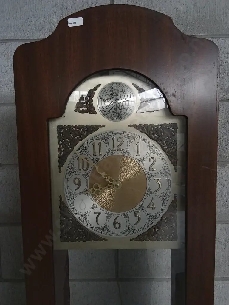 VINTAGE TEMPUS FLIGHT GRANDFATHER CLOCK (UNTESTED), H 183CM X W 49CM X D 33CM Image 1++