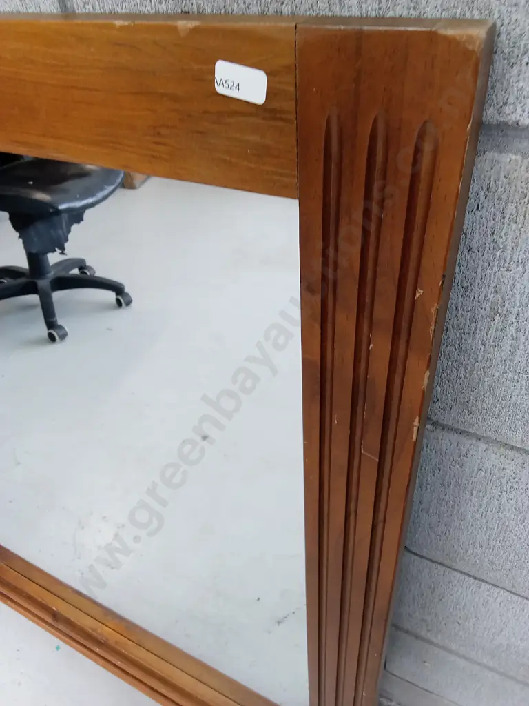 WOODEN FRAMED MIRROR, 96CM X 85CM Image 1++