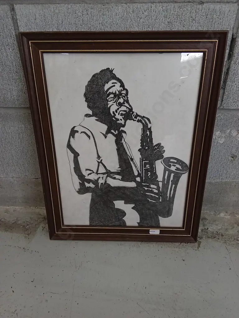 JAZZ ART PRINT IN FRAME, 37CM X 48CM Image 1++