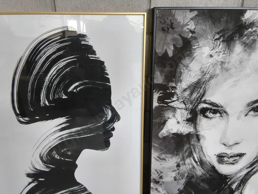 PAIR OF FRAMED PRINTS, TALLEST H 1.22 M X W 82 CM Image 1++
