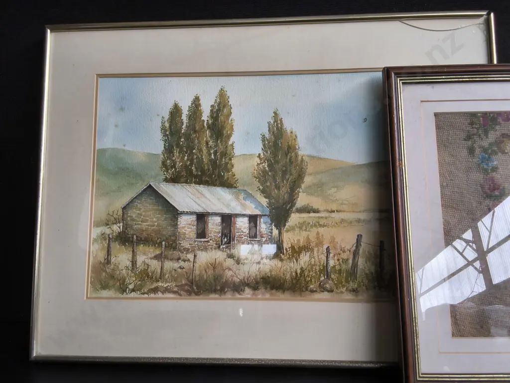 PAIR OF ARTWORKS FRAMED, H 46 CM Image 1++