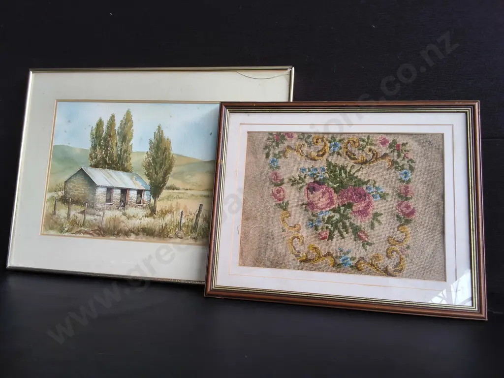 PAIR OF ARTWORKS FRAMED, H 46 CM Image 1++