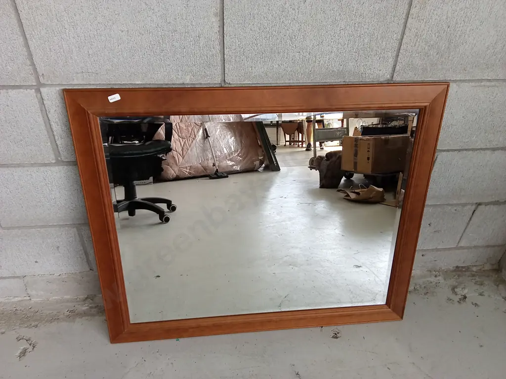 WOODEN WALL MIRROR, 89CM X 73CM Image 1++