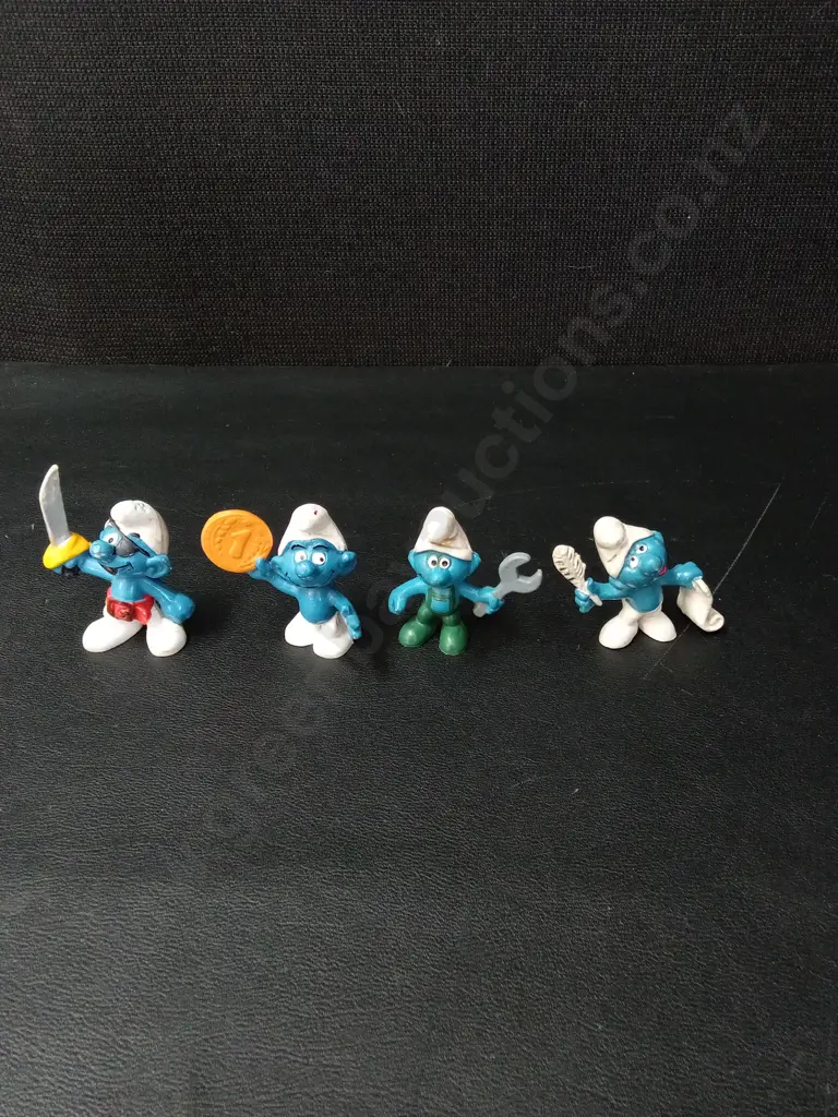 12 VINTAGE SMURF FIGURINES TALLEST H6CM Image 1++
