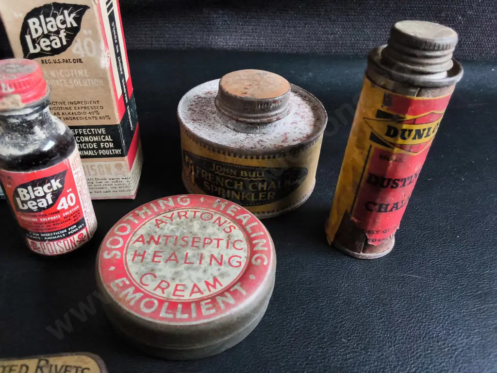 VINTAGE MEDICINES, TINS AND PACKAGING Image 1++