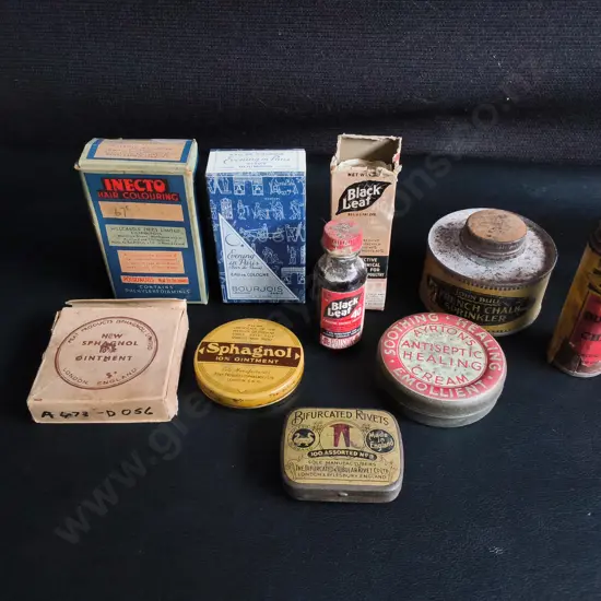 VINTAGE MEDICINES, TINS AND PACKAGING