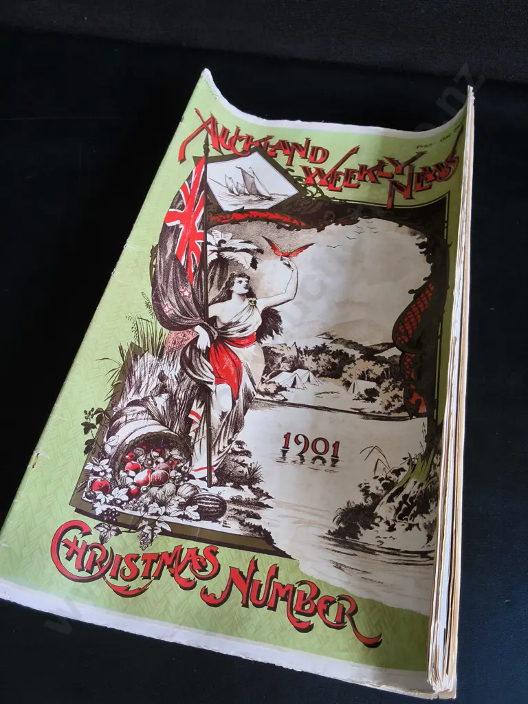 VINTAGE 1901 AUCKLAND WEEKLY NEWS "CHRISTMAS NUMBER" MAGAZINE, COMPLETE ORIGINAL EDITION Image 1++