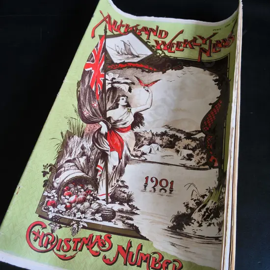 VINTAGE 1901 AUCKLAND WEEKLY NEWS "CHRISTMAS NUMBER" MAGAZINE, COMPLETE ORIGINAL EDITION