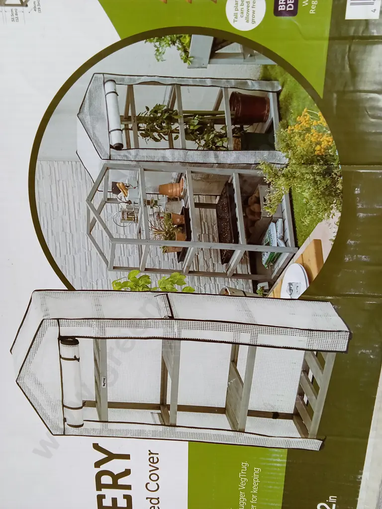 BRAND NEW VEGTRUG 4 TIER WOODEN GREENHOUSE, 71CM X 49CM X 158CM Image 1++