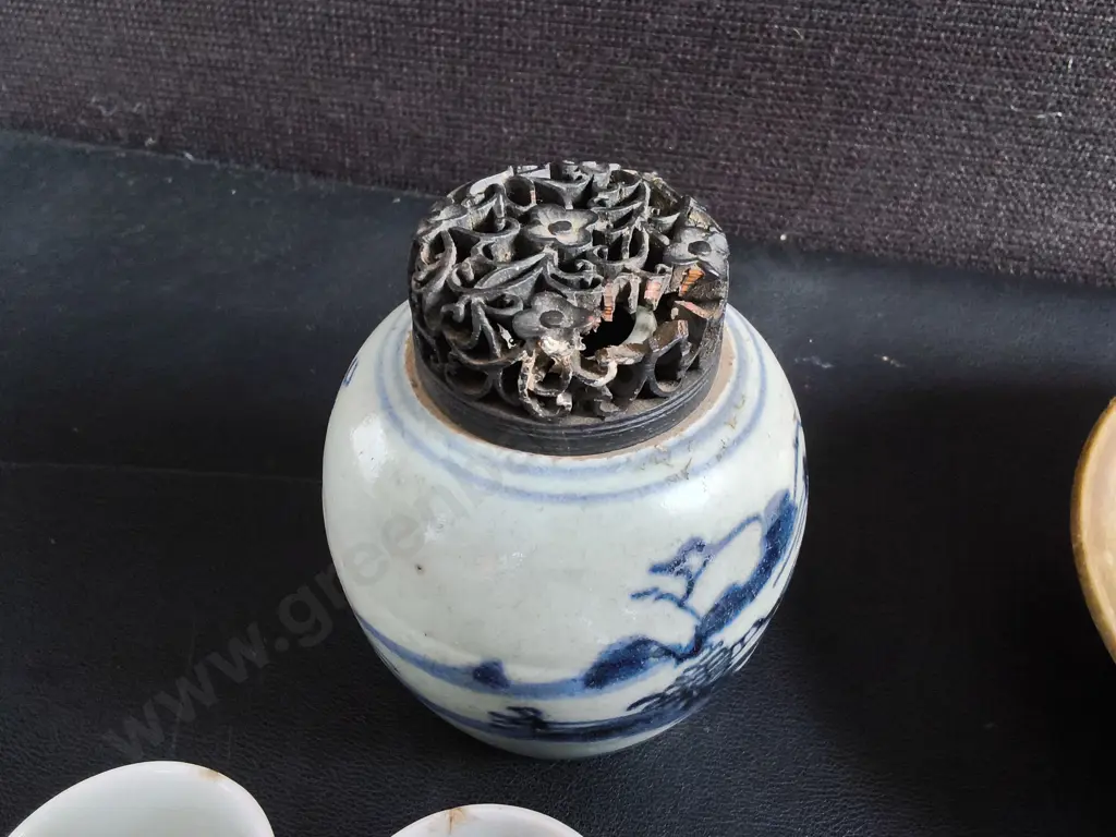 VINTAGE CHINESE EXPORT ITEMS, 6 PIECES, TALLEST H 11 CM, DAMAGE PICTURED Image 1++