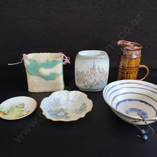 MIX OF CERAMIC ITEMS, 6 PIECES, TALLEST H 12 CM