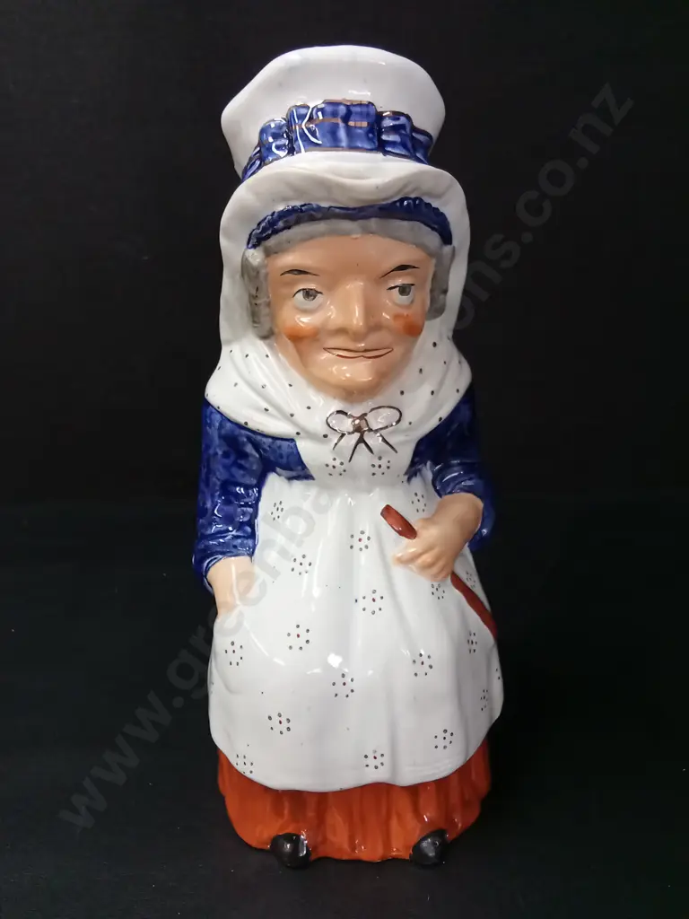 VINTAGE JUDY JUG FROM PUNCH AND JUDY H29CM, DAMAGE TO INSIDE OF LID AS PICTURED Image 1++