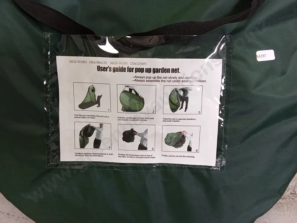 POP UP GARDEN NET, 125CM X 125CM X 92CM Image 1++