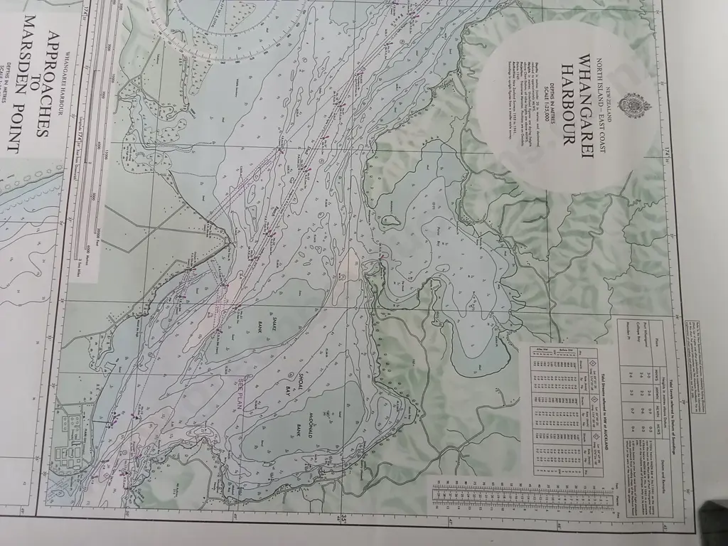 WHANGAREI 1974 AND TAURANGA 1975 PORT/HARBOUR MAPS, 111CM X 73CM Image 1++