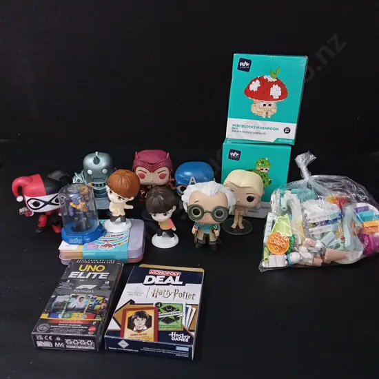 BOX OF CHILDREN'S TOYS AND FIGURES